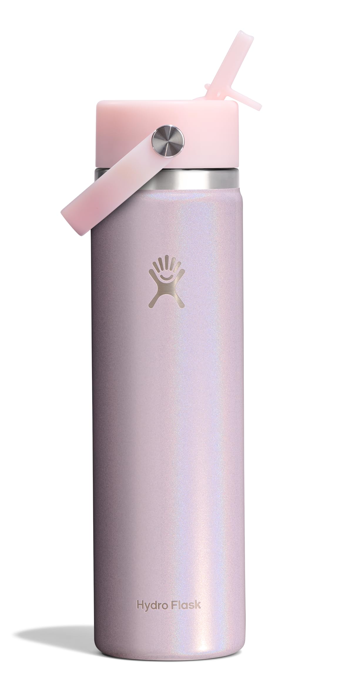 Hydro Flask Water Bottle - Insulated Stainless Steel - Wide Mouth Flex Straw Lid, Non Spill, Leakproof and Refillable in 64 Oz Tonal Agave