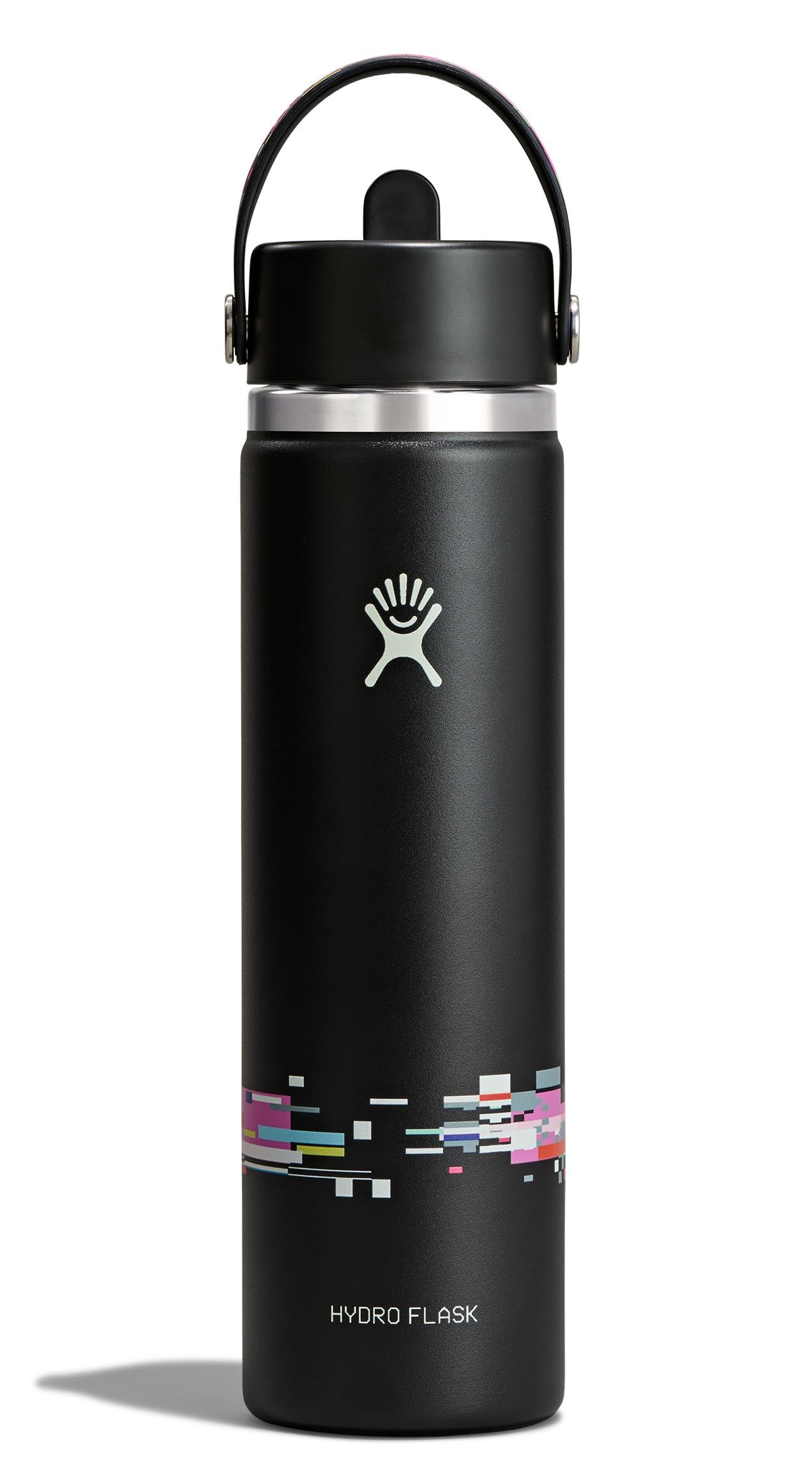 Hydro Flask Water Bottle - Insulated Stainless Steel - Wide Mouth Flex Straw Lid, Non Spill, Leakproof and Refillable in 64 Oz Tonal Agave