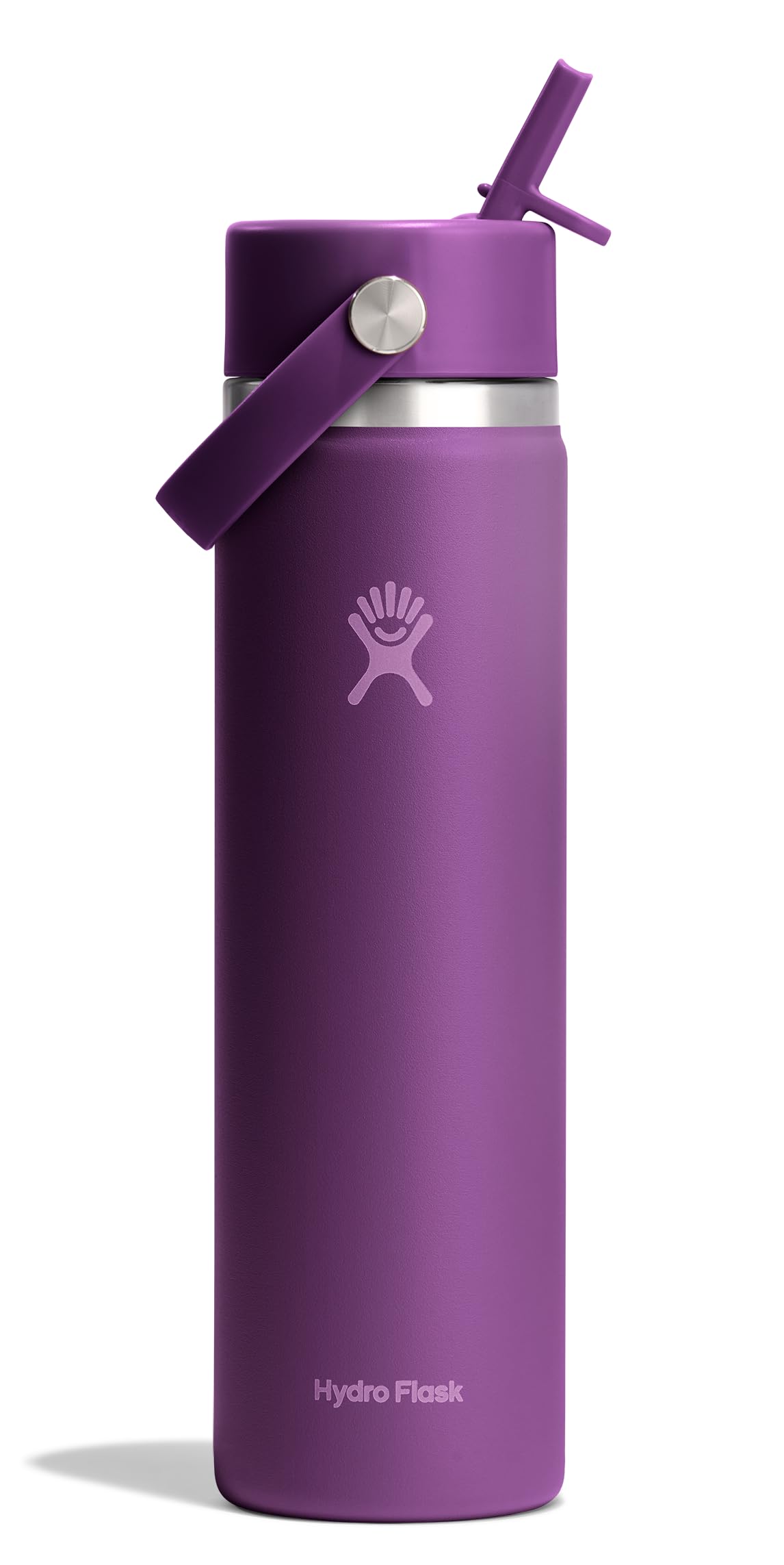 Hydro Flask Water Bottle - Insulated Stainless Steel - Wide Mouth Flex Straw Lid, Non Spill, Leakproof and Refillable in 64 Oz Tonal Agave